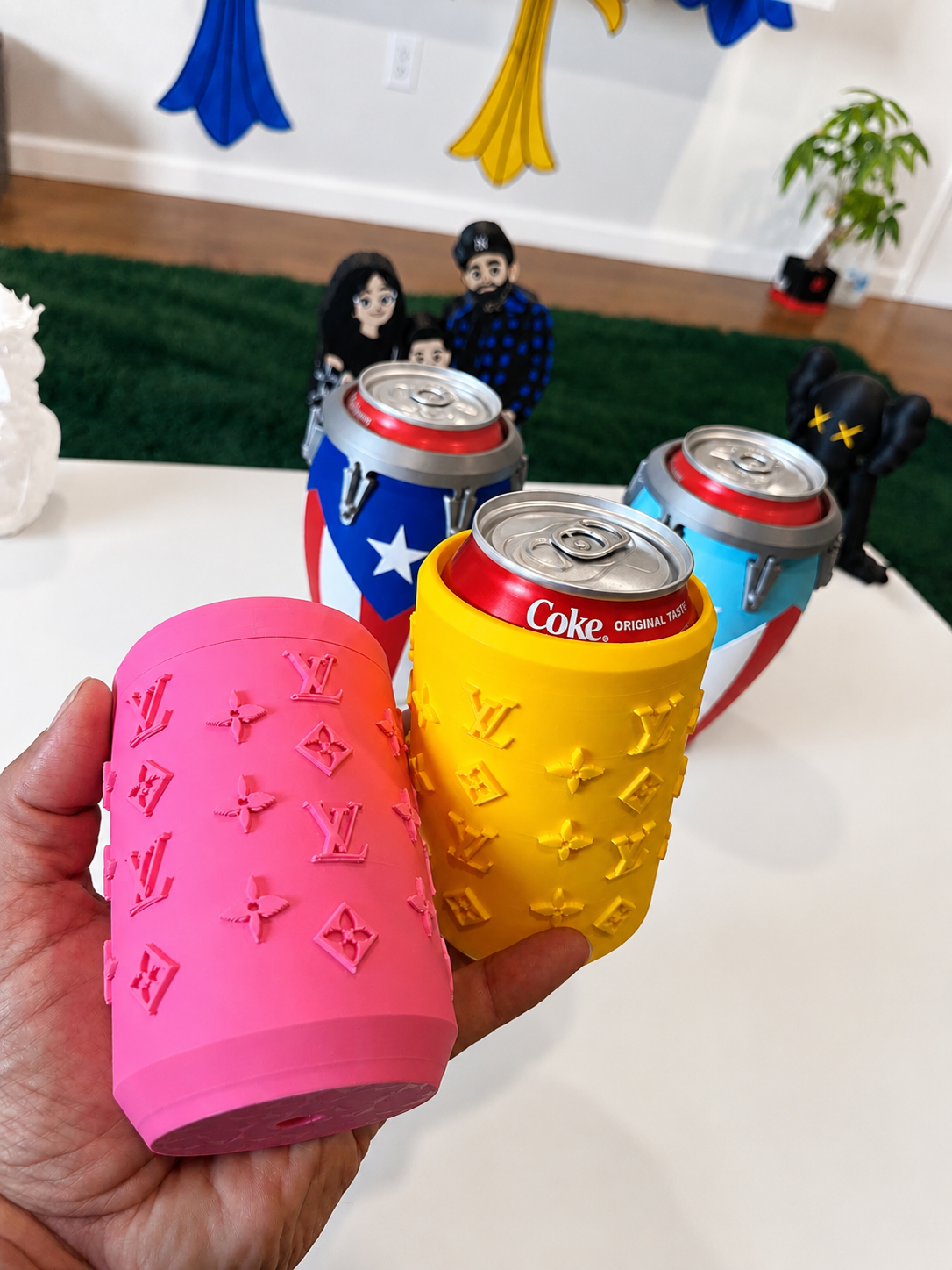 Louie LV inspired Koozie standard 12oz can holder -3D Printed-