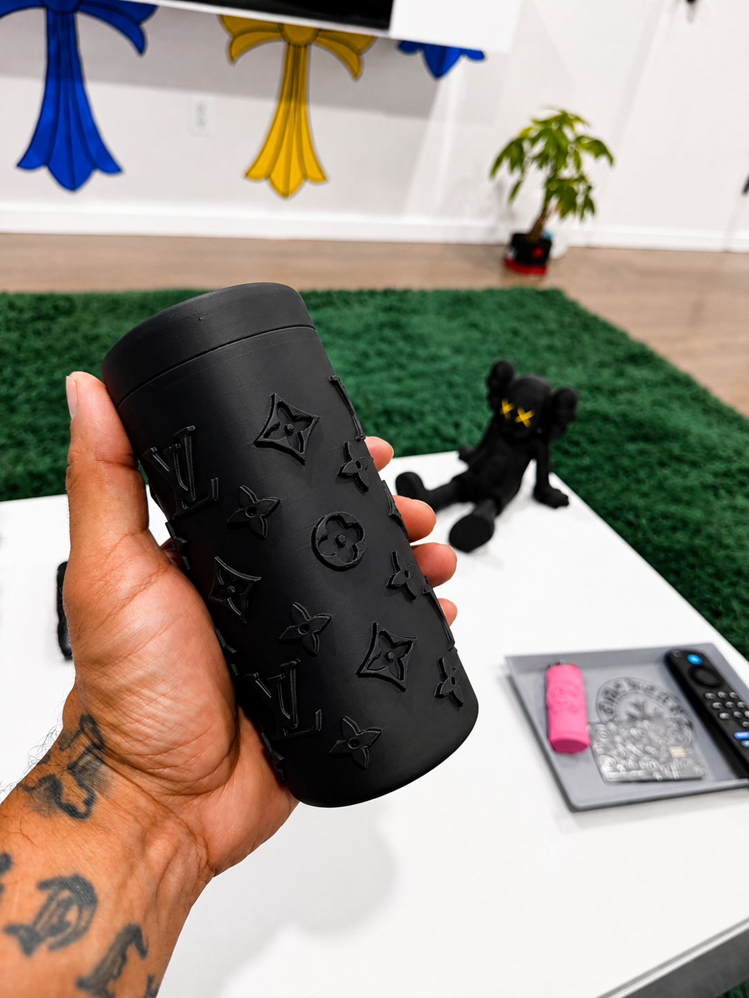 Louie LV inspired Koozie Skinny 12oz can holder -3D Printed-