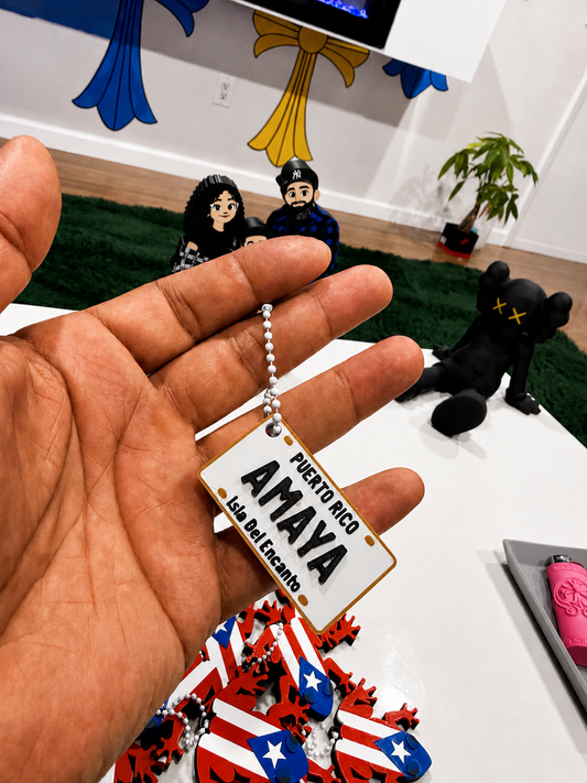 Puerto Rican license plate Can Tab Opener Keychain | Nail Saver | Easy Can Opener | Arthritis Friendly