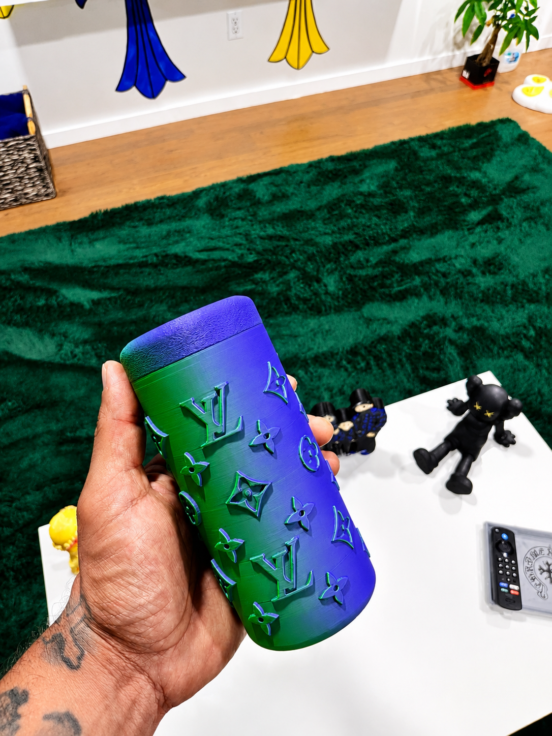 Louie LV inspired Koozie Skinny 12oz can holder -3D Printed-