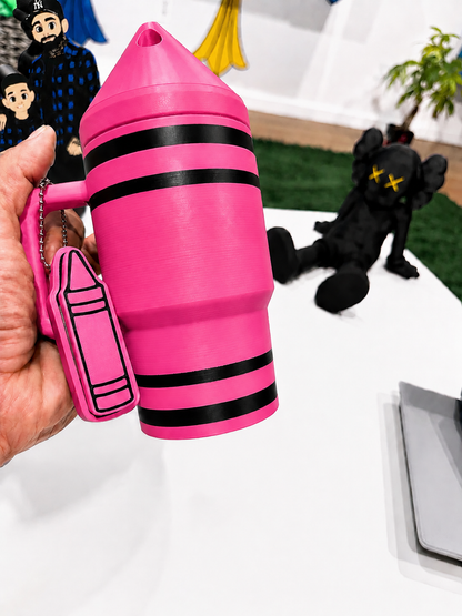 Kids Crayon Koozie + 3-in-1 Keychain | Standard 12oz Cans