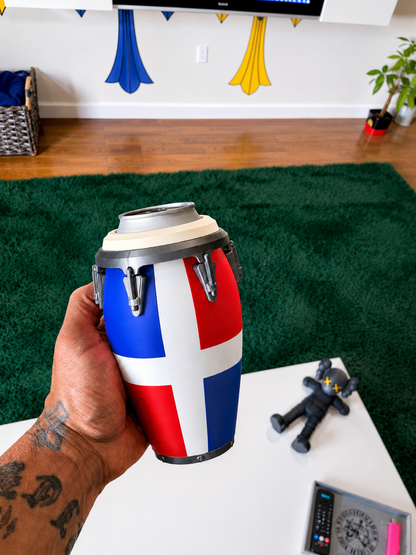 Dominican Republic Conga inspired Koozie standard 12oz can holder -3D Printed-