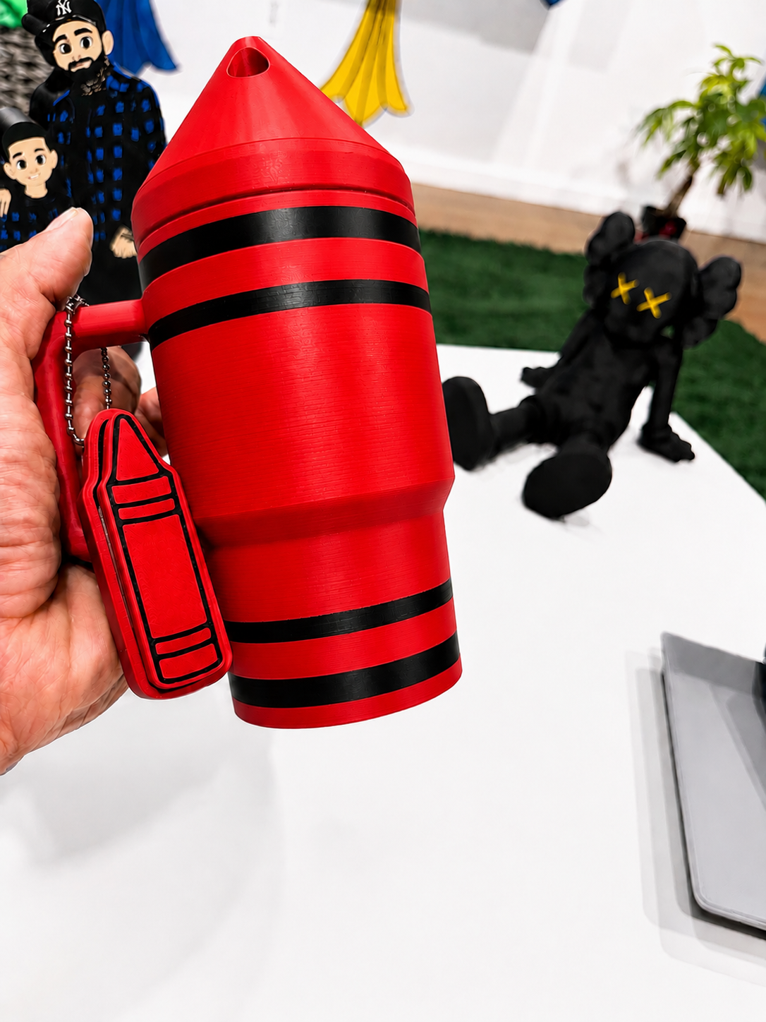 Kids Crayon Koozie + 3-in-1 Keychain | Standard 12oz Cans