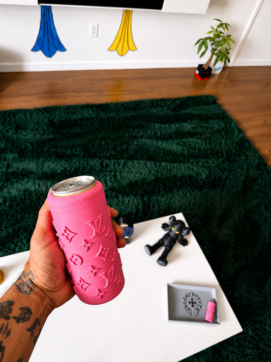 Louie LV inspired Koozie Skinny 12oz can holder -3D Printed-