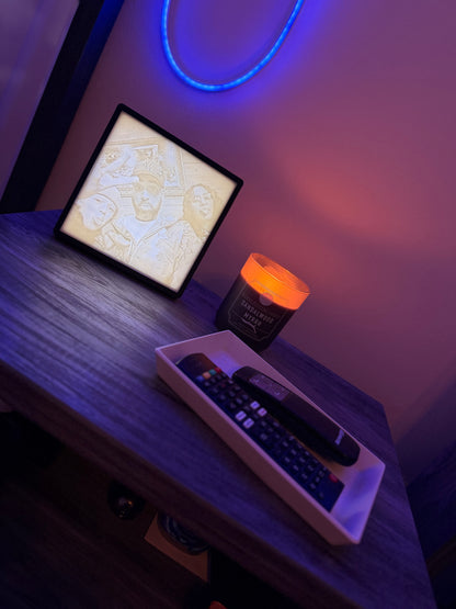 Custom Lithophane Light Box | Personalized Photo Night Light | Memorial LED Frame Gift -3D Printed-