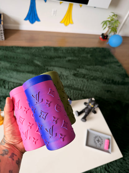 Louie LV inspired Koozie Skinny 12oz can holder -3D Printed-