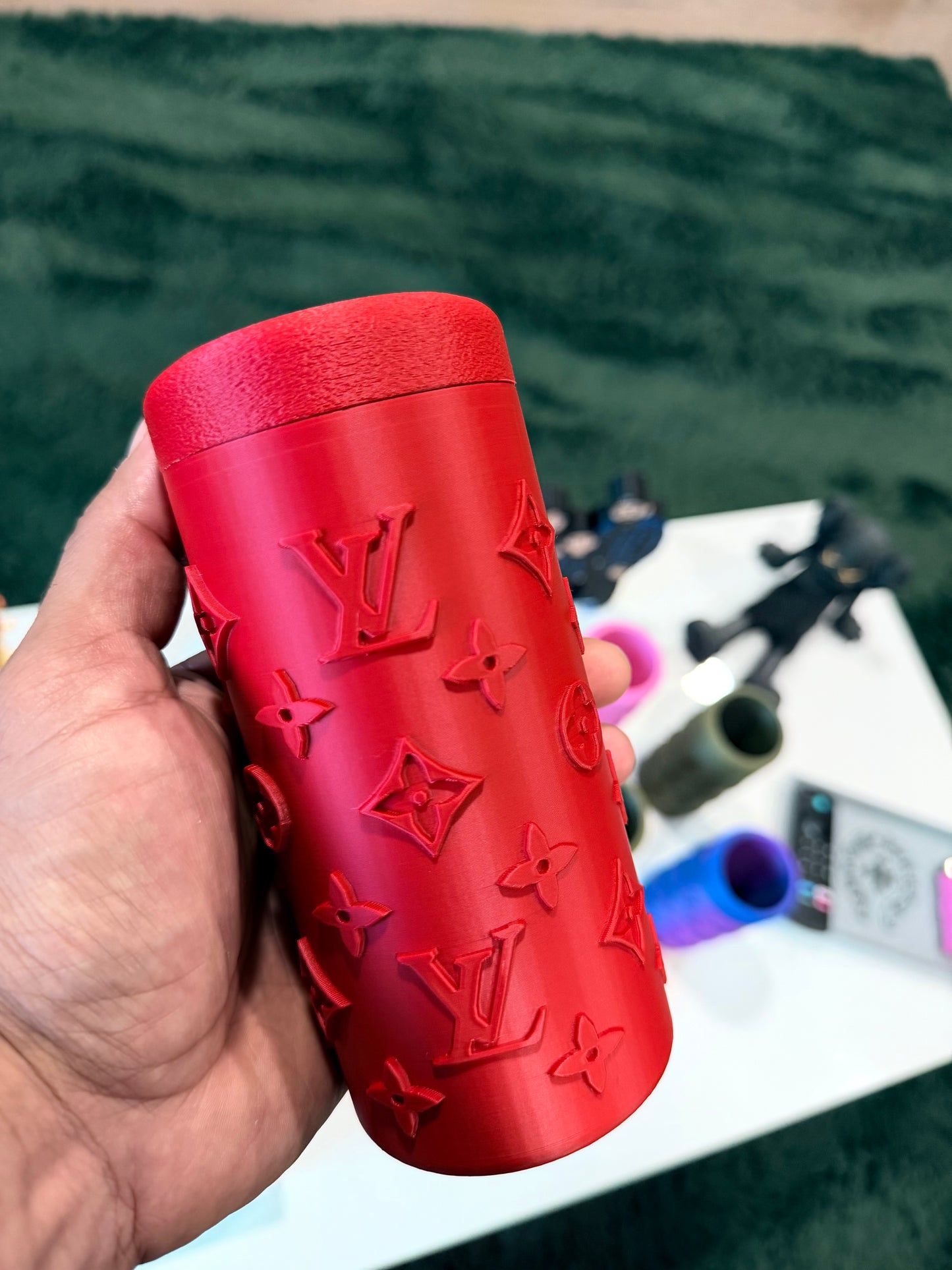 Louie LV inspired Koozie Skinny 12oz can holder -3D Printed-