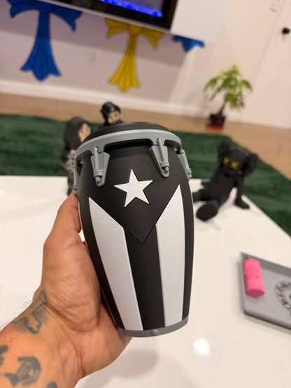 Puerto Rico Conga Koozie | Standard 12oz Can Holder
