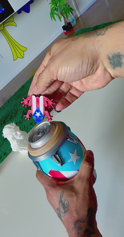 Puerto Rican Coquí Can Opener Keychain