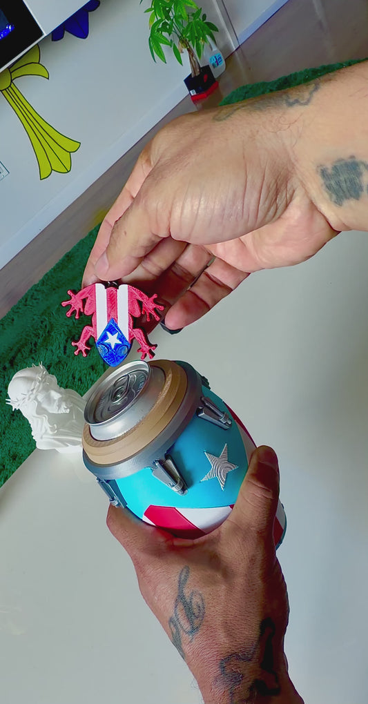Puerto Rican Coquí Can Tab Opener Keychain | Nail Saver | Easy Can Opener | Arthritis Friendly