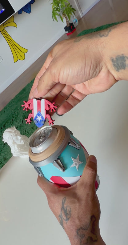 Puerto Rican Coquí Can Tab Opener Keychain | Nail Saver | Easy Can Opener | Arthritis Friendly
